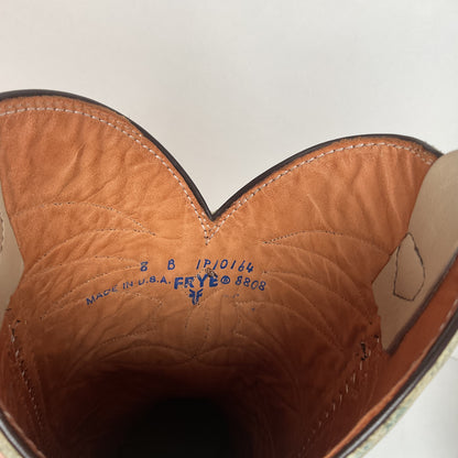 Vintage Frye Cowgirl Boots | Original Box | Alabaster | Women’s 8 B