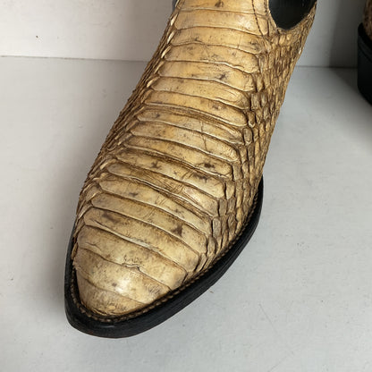 Cowtown Belly Cut Rattlesnake Cowboy Boots 10 D Snakeskin USA Made