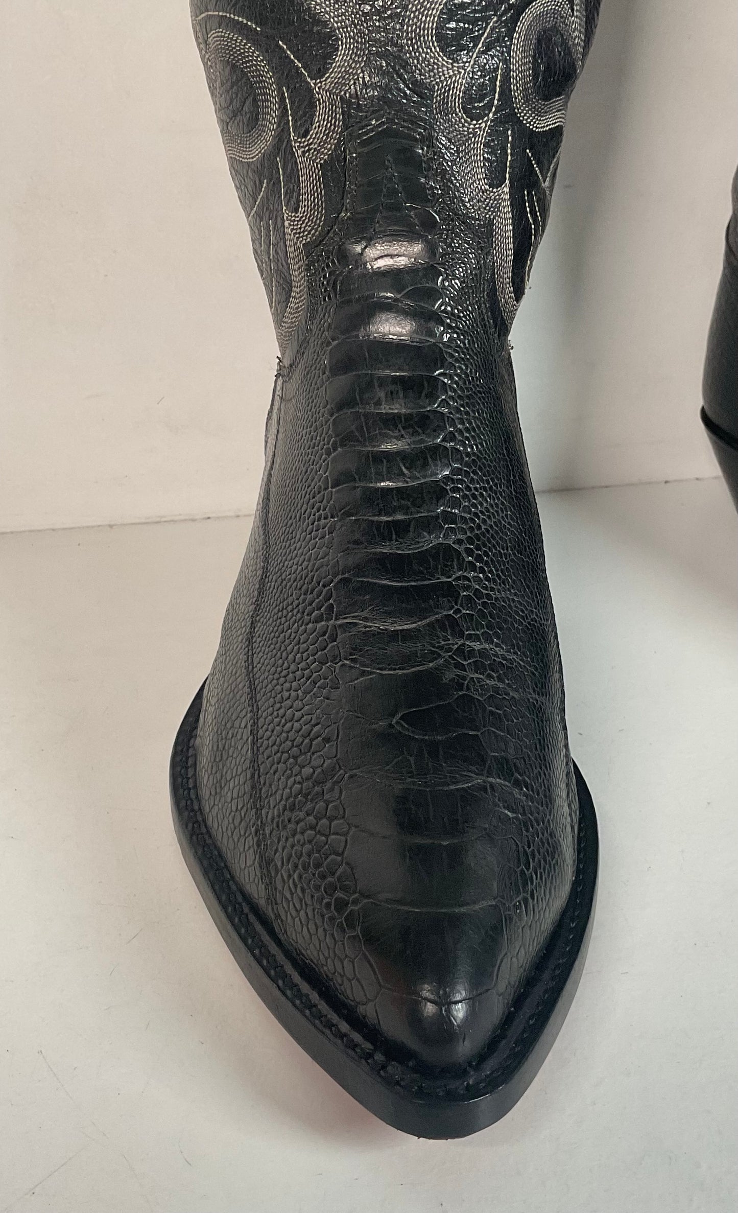 Customized El Dorado Ostrich Leg Cowboy Boots 10 D Exotic