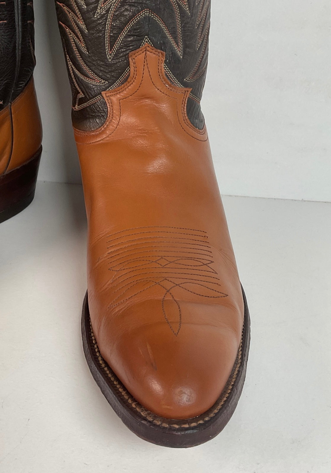 Vintage Justin Cowboy Boots | Calfskin | USA Made | Extra Narrow | Men’s 13 A