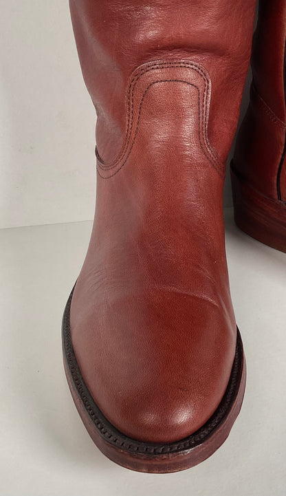 Vintage Frye Cowboy Boots | Chocolate Cow | USA Made | 1980s | Men’s 11 D
