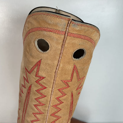 Custom Buckaroo Cowboy Boots | Tall Top | Rough Out Suede Shaft | Men’s 11