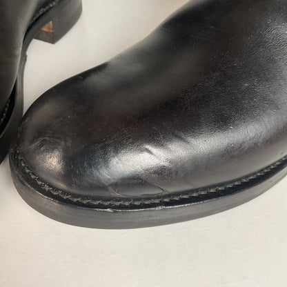Black Sign Aviator Boots | Horse Hide Engineer | Men’s 10