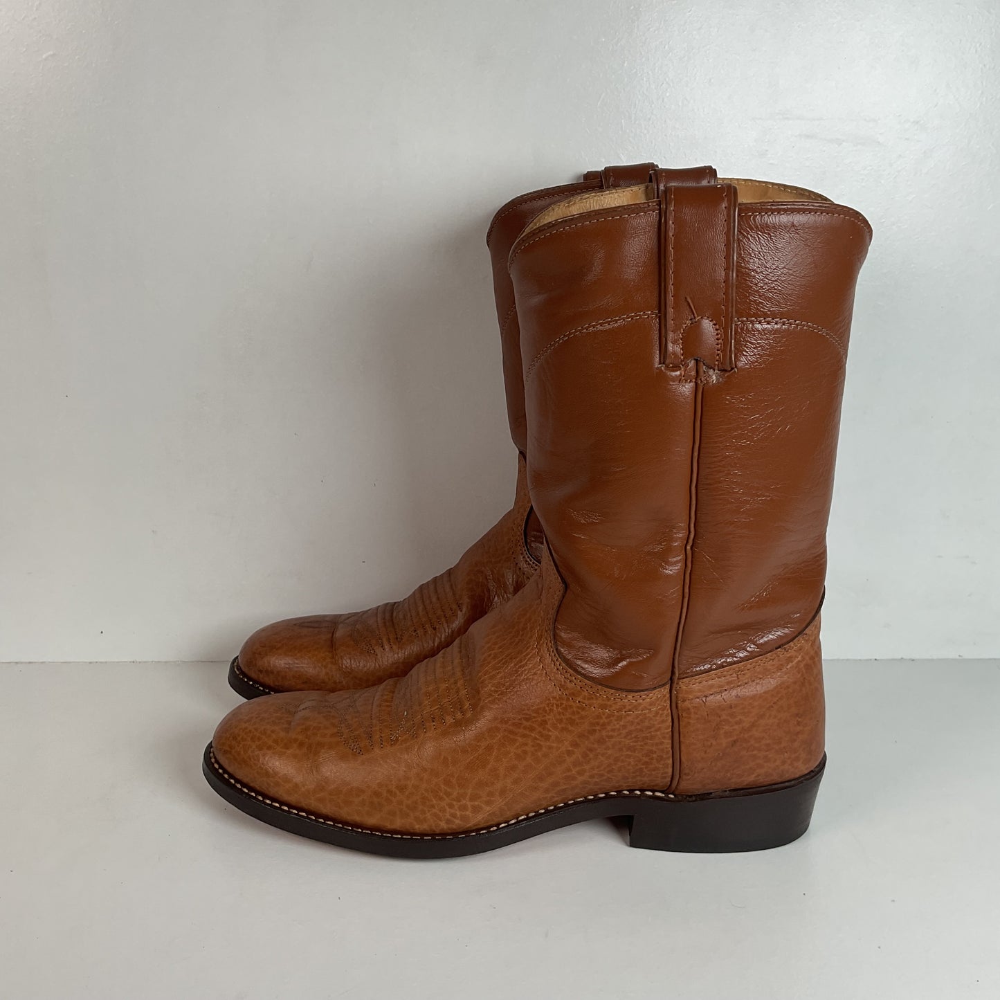 Vintage J. Chisholm Bullhide Roper Boots 9 D USA Made Original Box