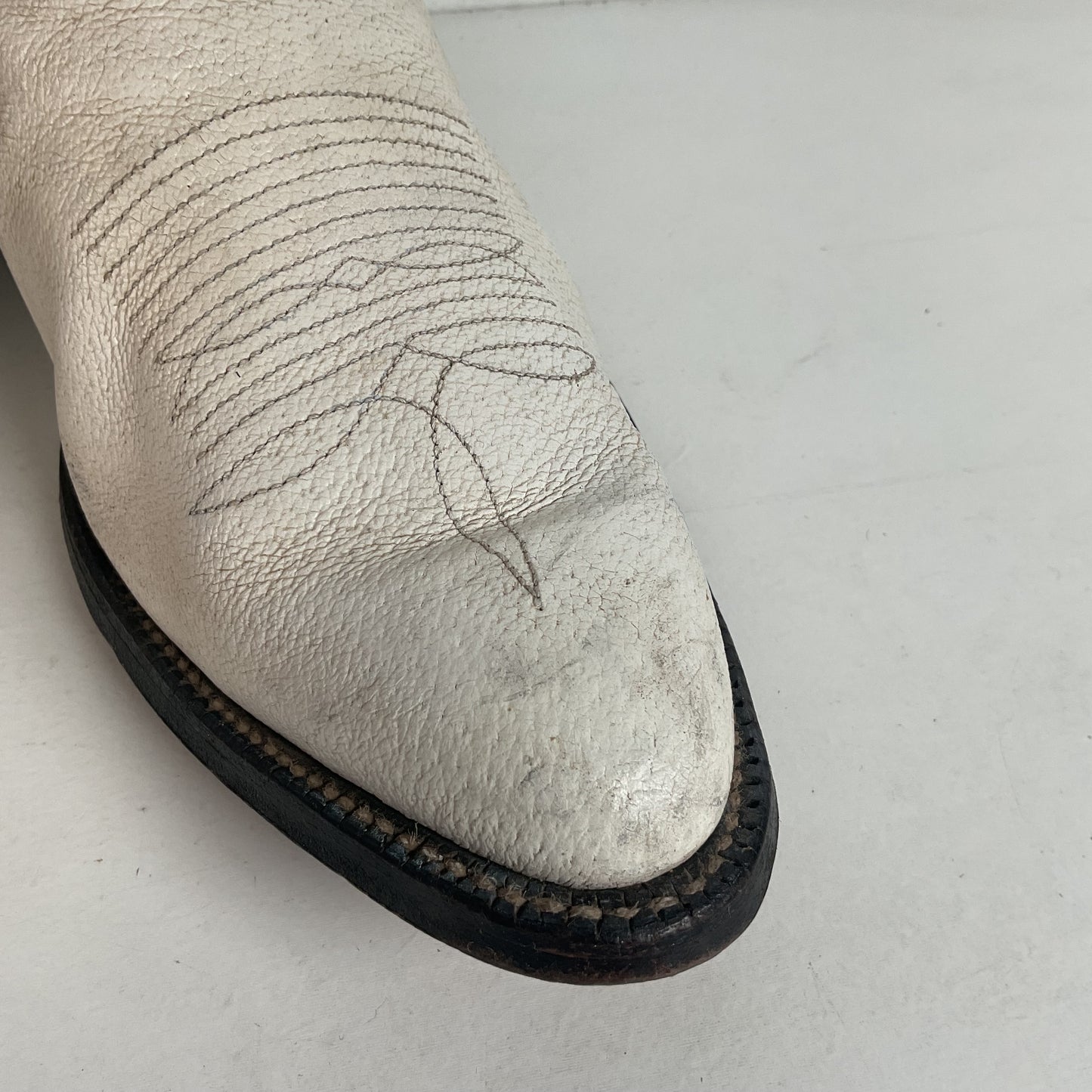 Vintage Justin White Label Cowboy Boots | USA Made | Men’s 9.5 D