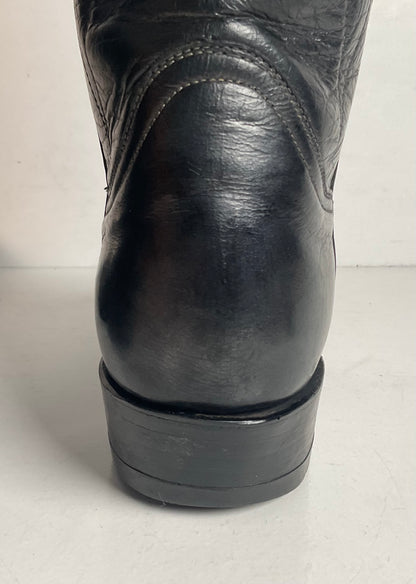 1960s Tony Lama Cowboy Boots Men’s 6 Extra Narrow | Women’s 7 Alligator Wingtip