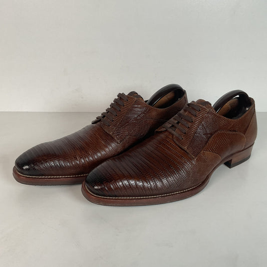 Mezlan Teju Lizard Derby Shoes Brown | Brown | Men’s 9 M