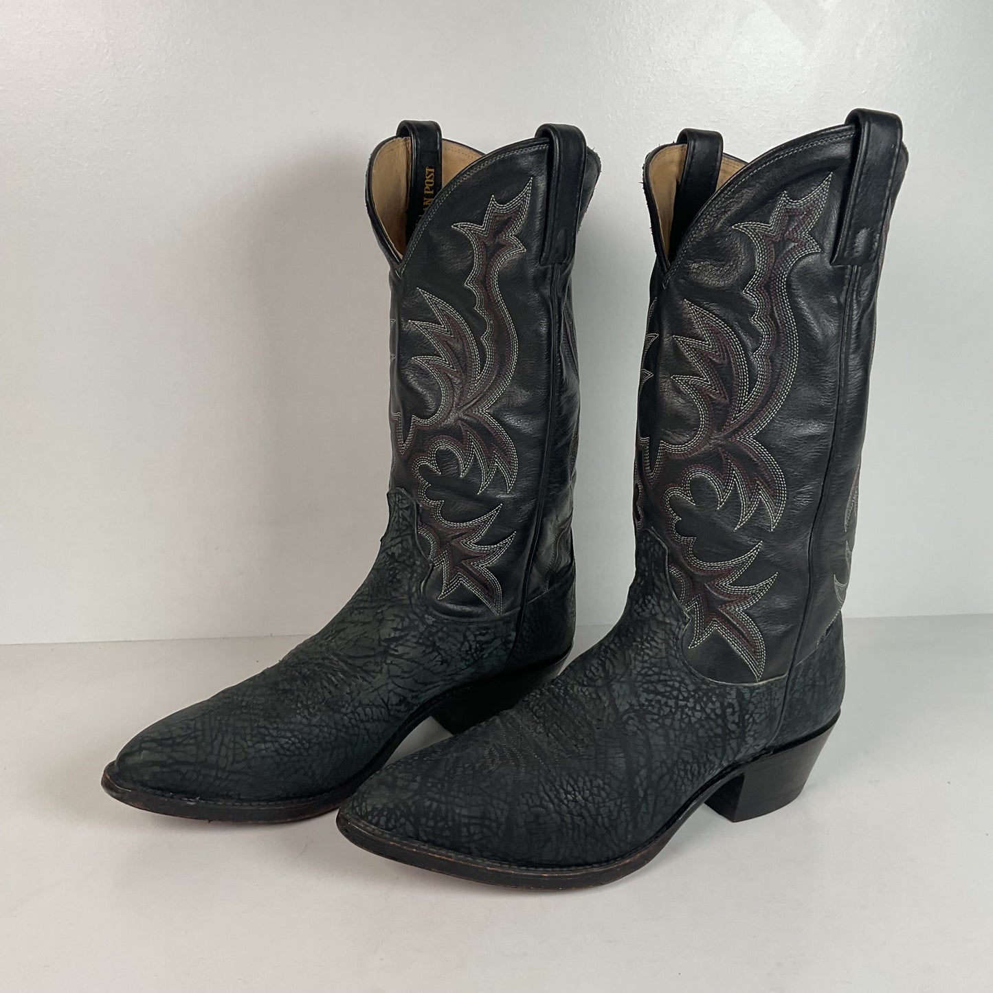 Vintage Dan Post Sueded Shoulder Cowboy Boots | USA Made | Men’s 8 D