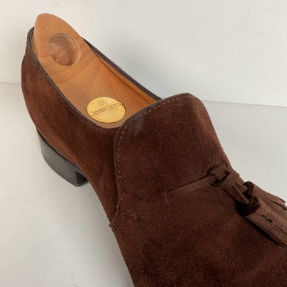 John Lobb Suede Tassel Loafers | Madison | UK 7.5 E | US 8.5 D
