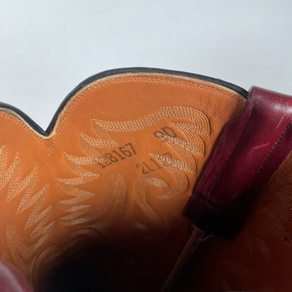 Vintage Lucchese San Antonio Cowboy Boots | Burgundy | Men’s 9 D
