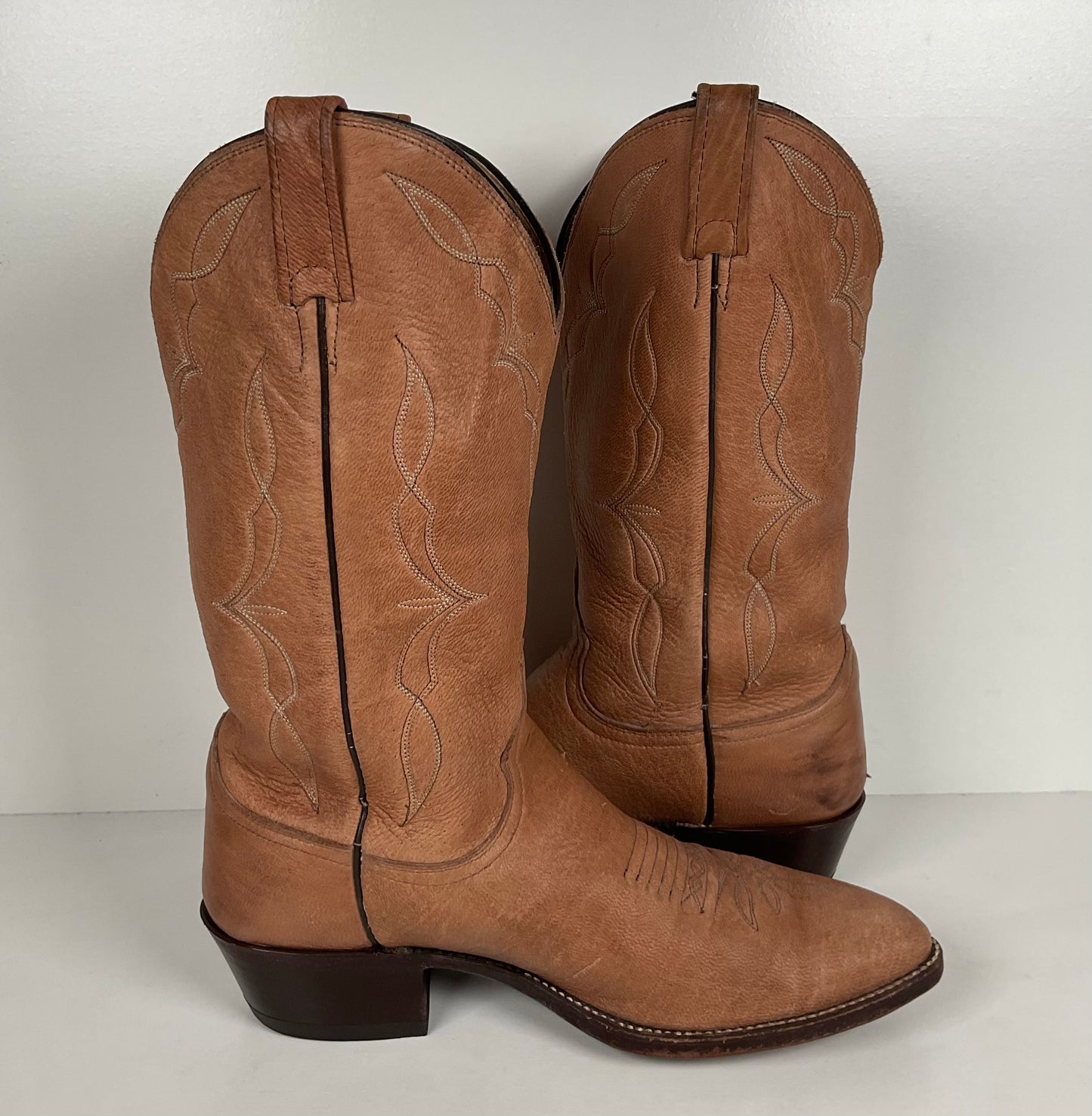 Vintage Dan Post Elk Skin Cowboy Boots | USA Made | Men’s 9.5 D
