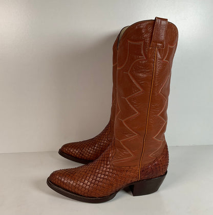 Vintage Anaconda Snakeskin Cowboy Boots | Exotic | Customized | Men’s 10.5
