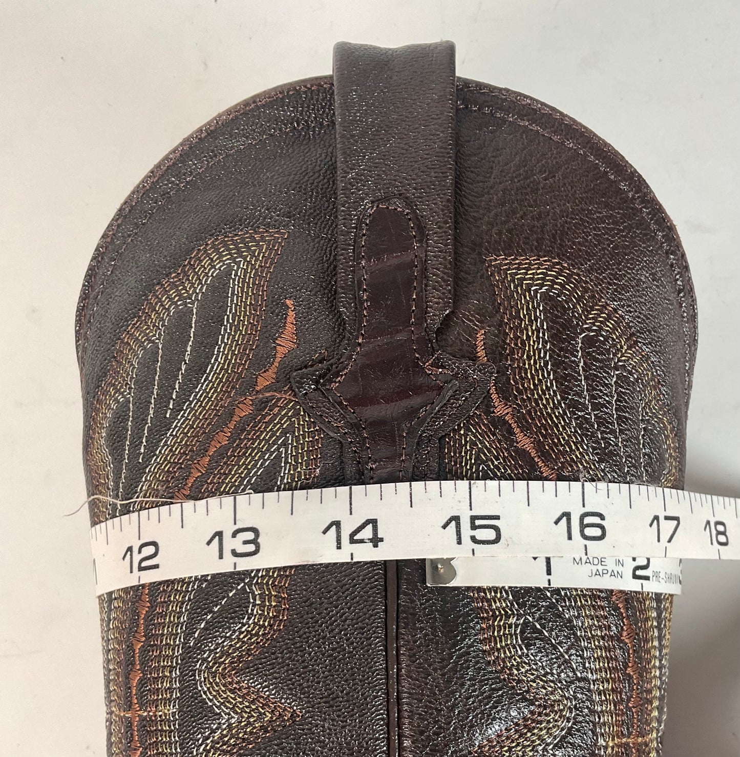 Ferrini Exotic Hornback Caiman Crocodile Cowboy Boots 9 EE Square Toe