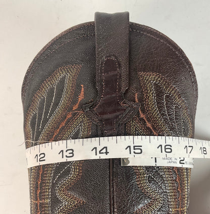 Ferrini Exotic Hornback Caiman Crocodile Cowboy Boots 9 EE Square Toe
