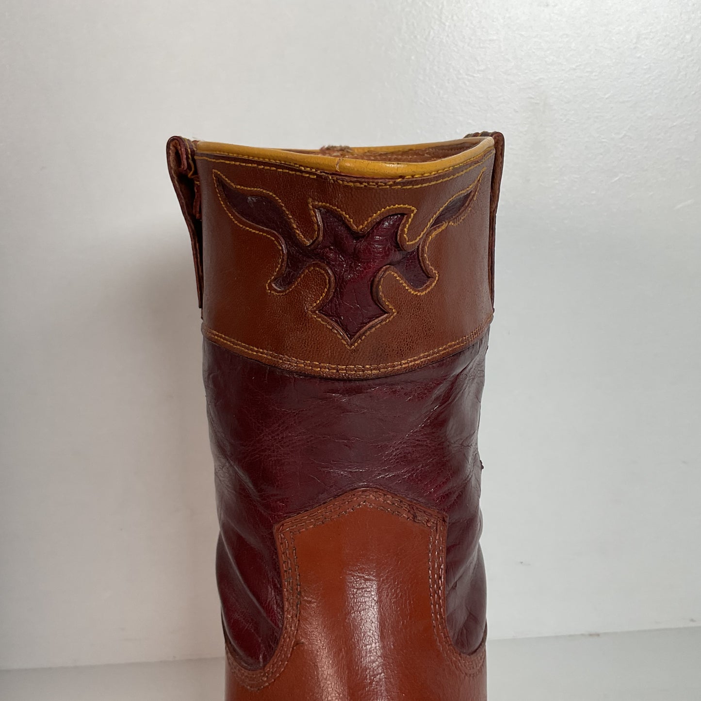 Vintage Pee Wee Cowboy Boots | Shorty | Tooled | 50s-60s | 6 C