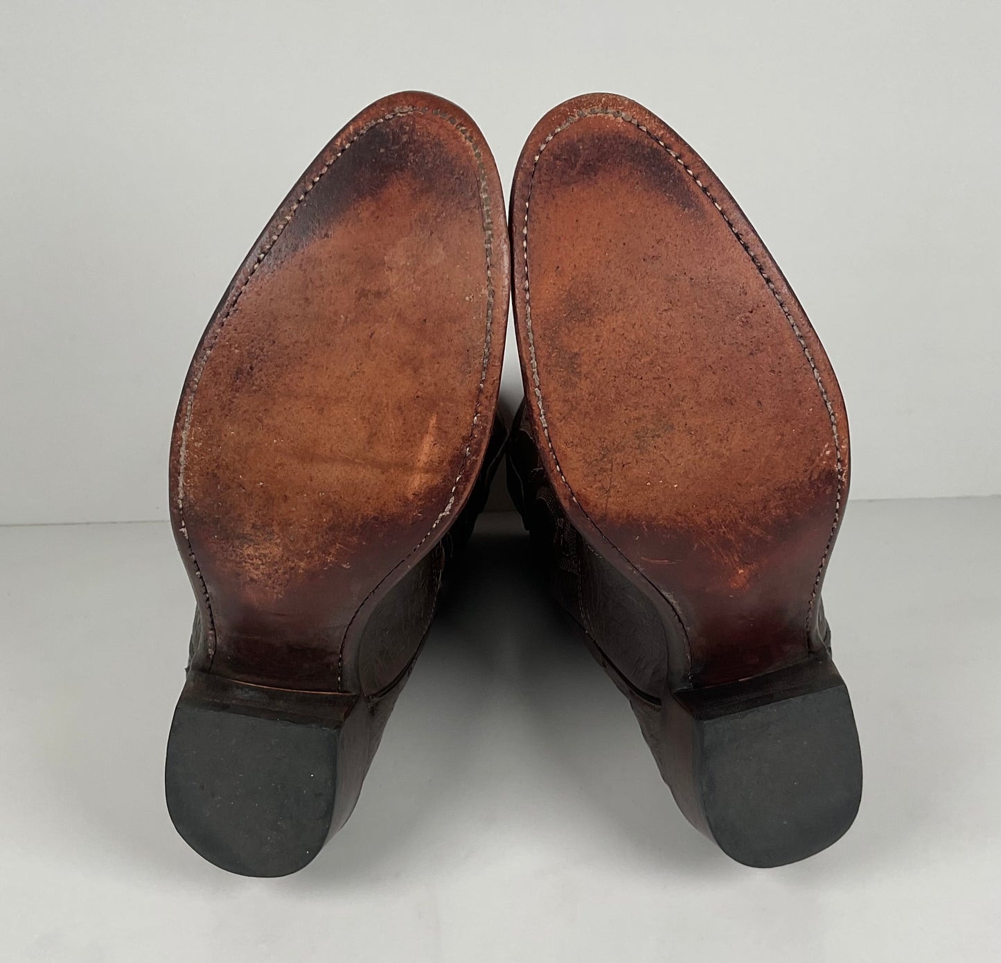 J. Chisholm Full Ostrich Quill Roper Boots | Exotic | USA Made | Men’s 10 D