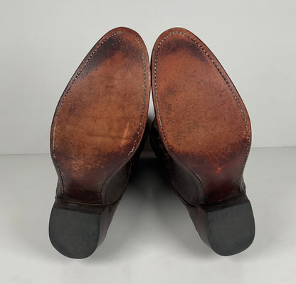 J. Chisholm Full Ostrich Quill Roper Boots | Exotic | USA Made | Men’s 10 D