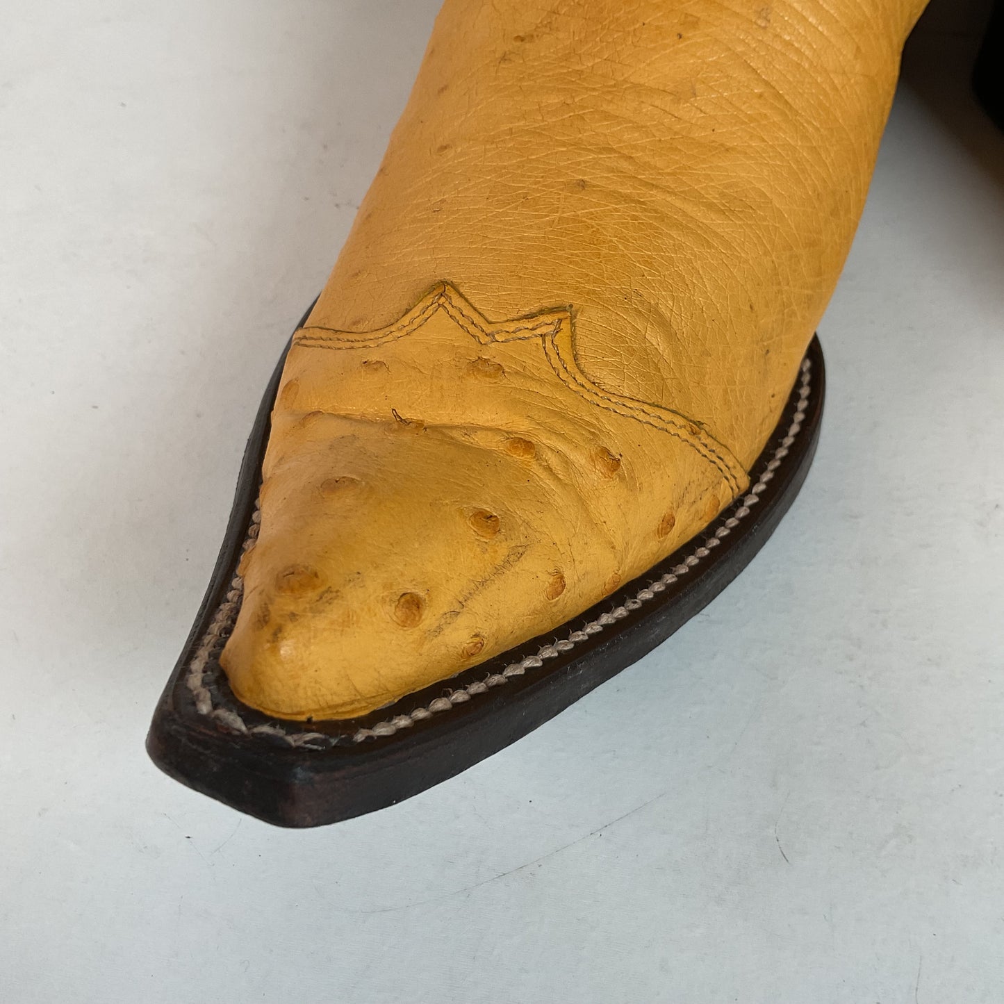 Cuadra Butterscotch Ostrich Quill Cowboy Boots US 10 Exotic