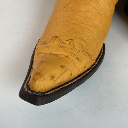 Cuadra Butterscotch Ostrich Quill Cowboy Boots US 10 Exotic