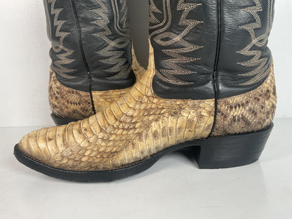 Cowtown Bias Cut Rattlesnake Cowboy Boots | Western Diamondback | Men’s 10 D