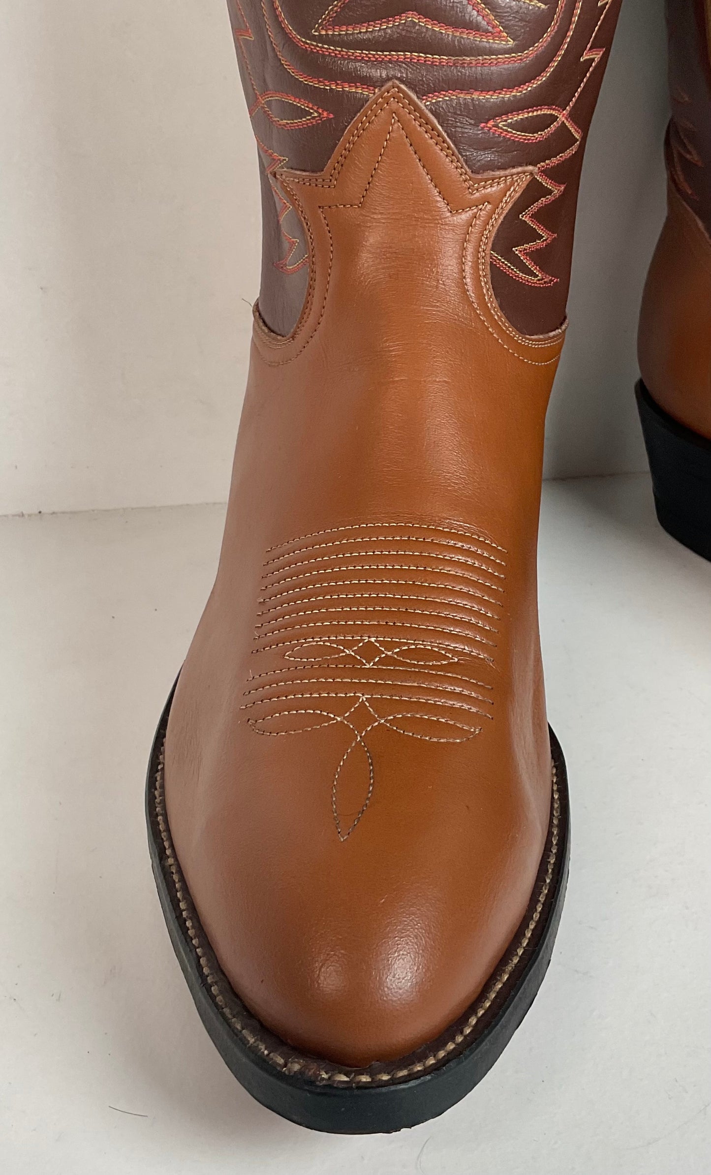 1970s Tony Lama Cowboy Boots 12 D Gold Label USA Made