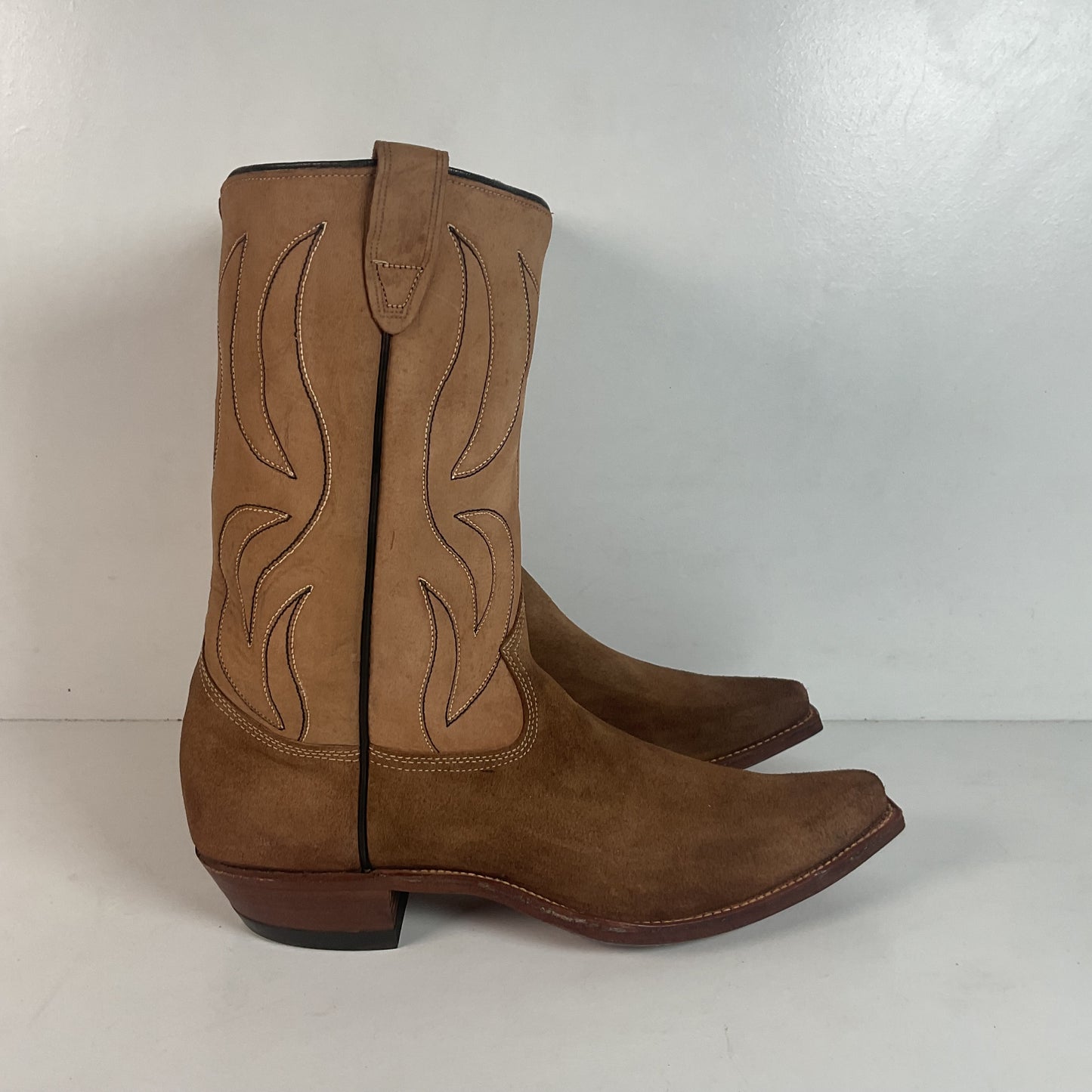 1960s Rodeo Suede Cowboy Boots 11.5 D Rough Out USA Made