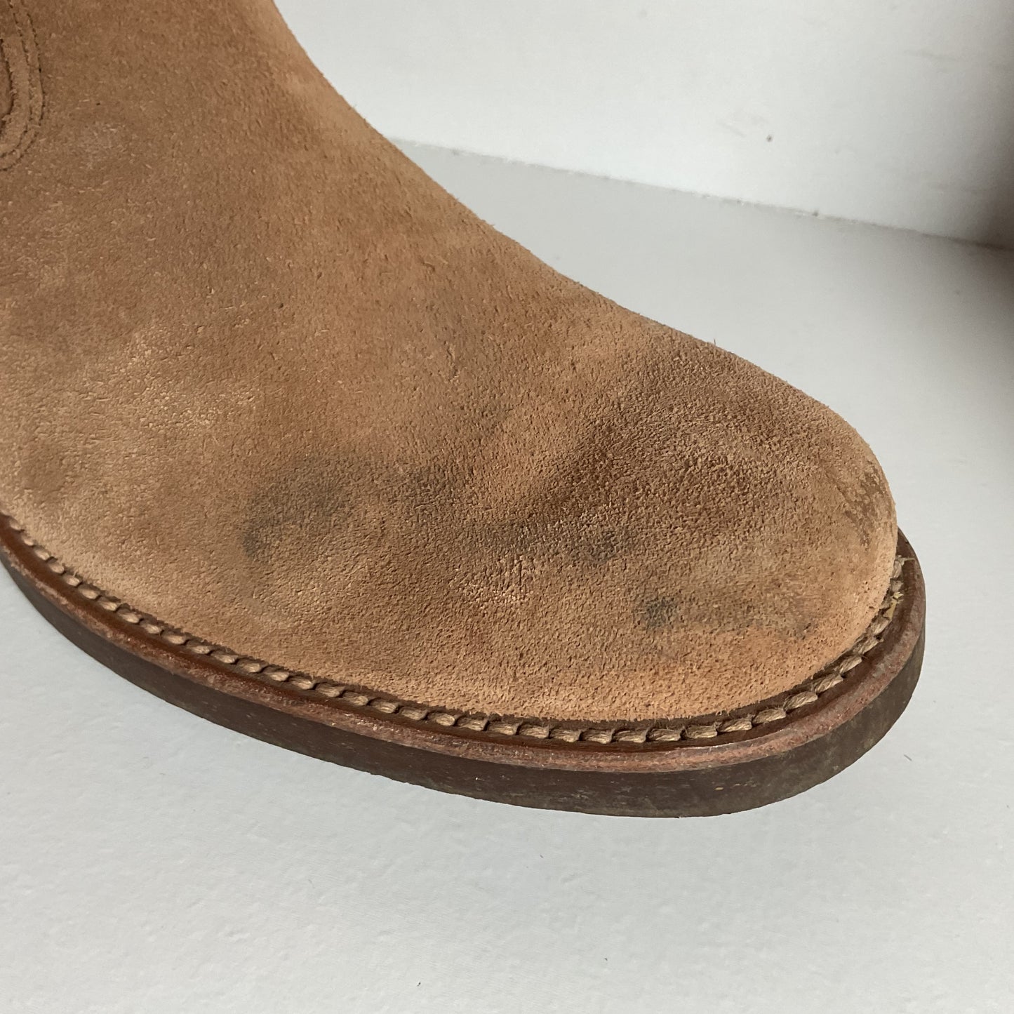 Vintage Sears Roebuck Suede Wellington Boots 8 D Wearmaster Motorcycle