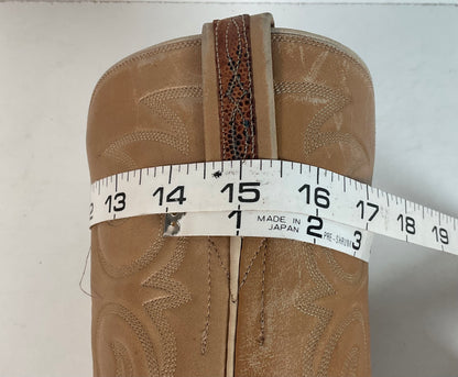 Vintage Lucchese San Antonio Lizard Teju Cowboy Boots 9.5 B