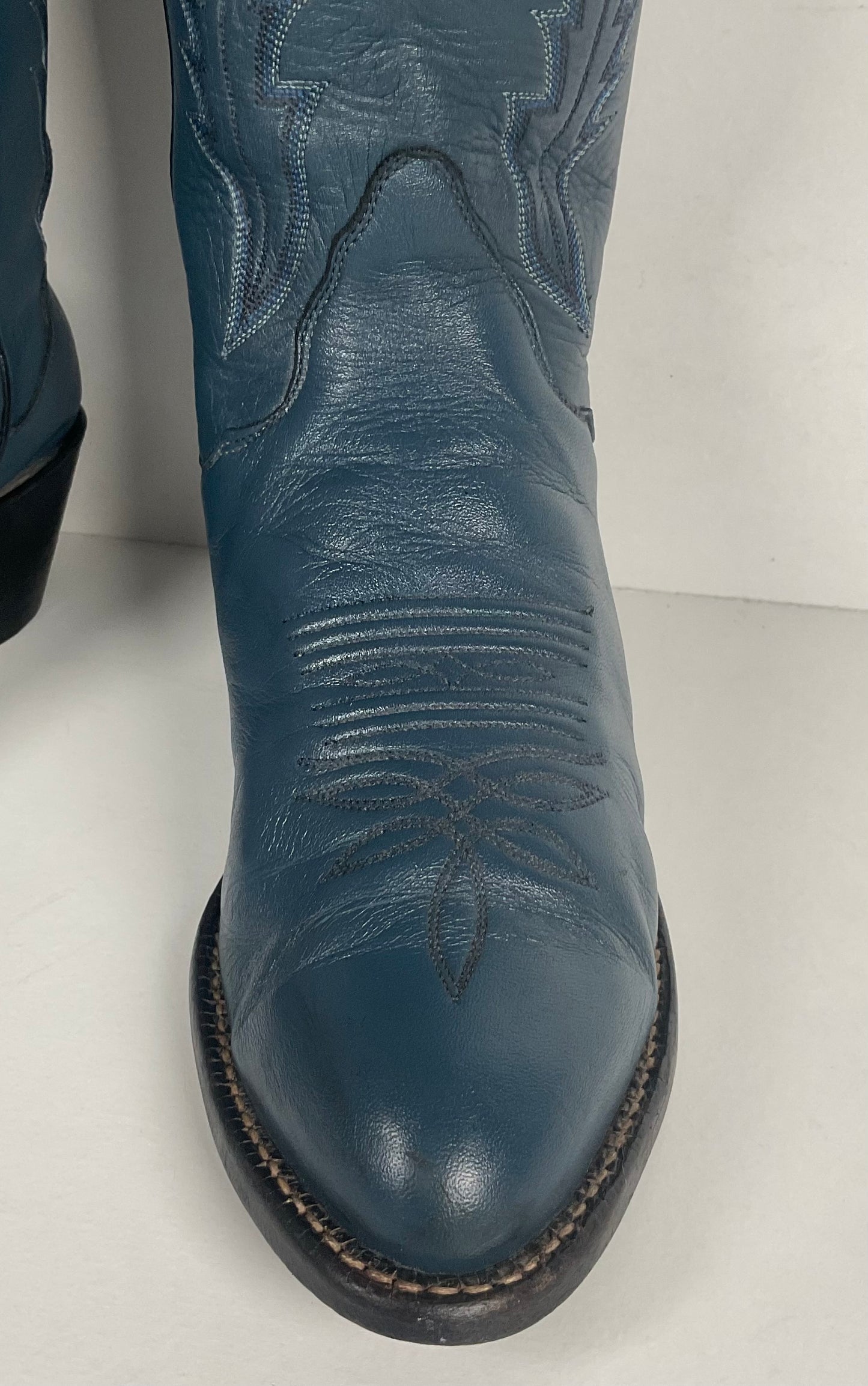 Vintage Tony Lama Gold Label Cowgirl Boots | Blue | Women’s 7.5 M