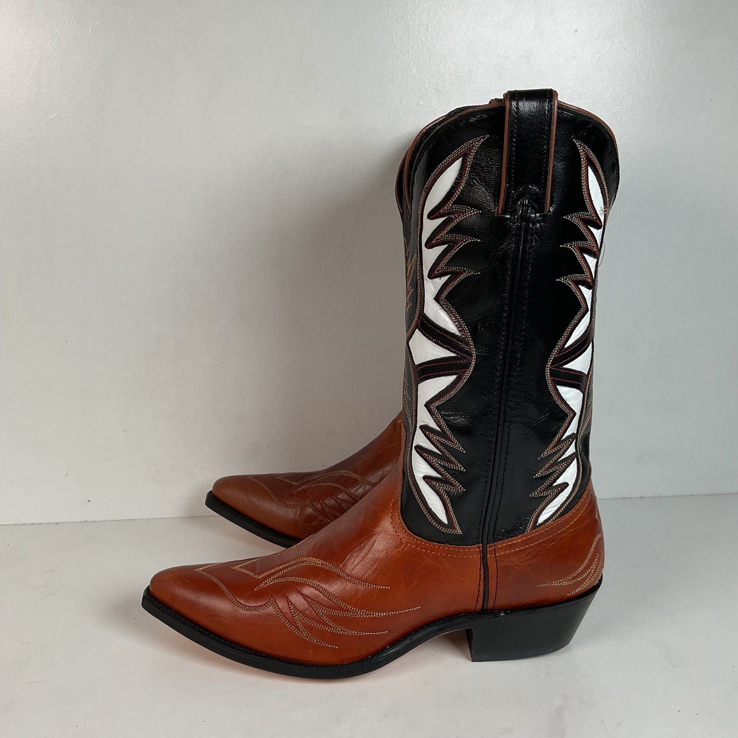 Dan Post For Code West Tooled Cowboy Boots Men’s 10 M USA Made Inlays