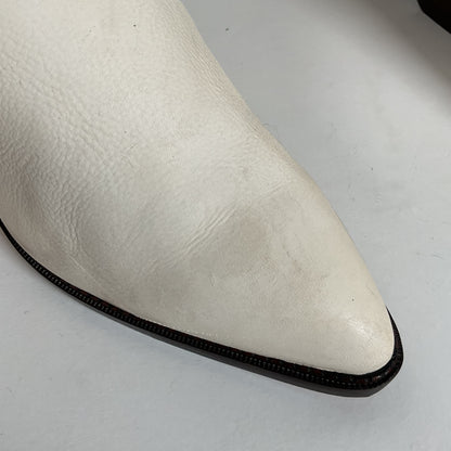 Vintage Zodiac Native Fringe Cowgirl Boots | USA Made | White | Women’s 9 M