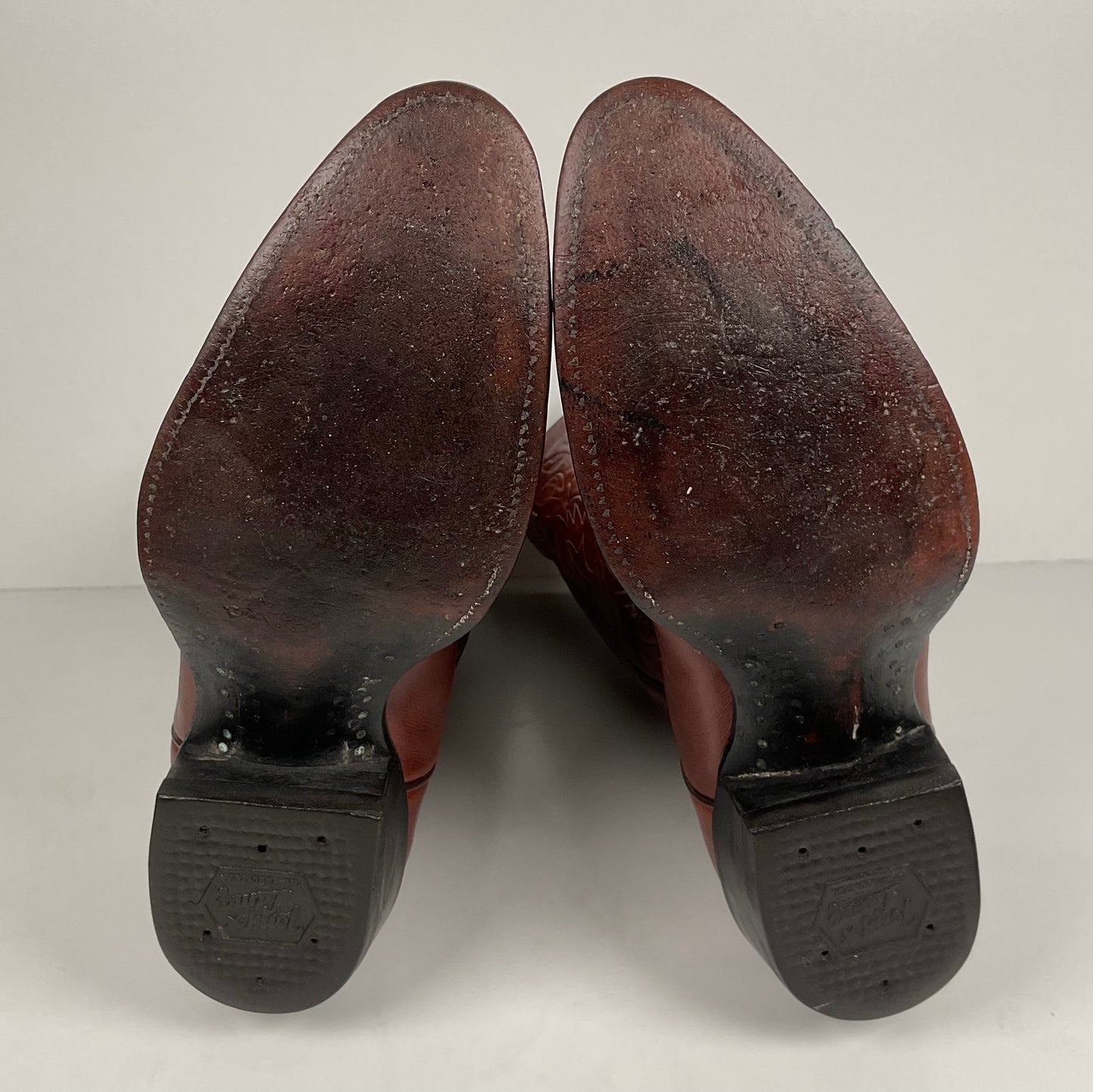 Vintage Tony Lama Cowboy Boots | Chocolate Cow | 1980s | Men’s 10 D
