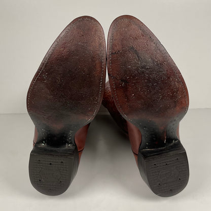 Vintage Tony Lama Cowboy Boots | Chocolate Cow | 1980s | Men’s 10 D