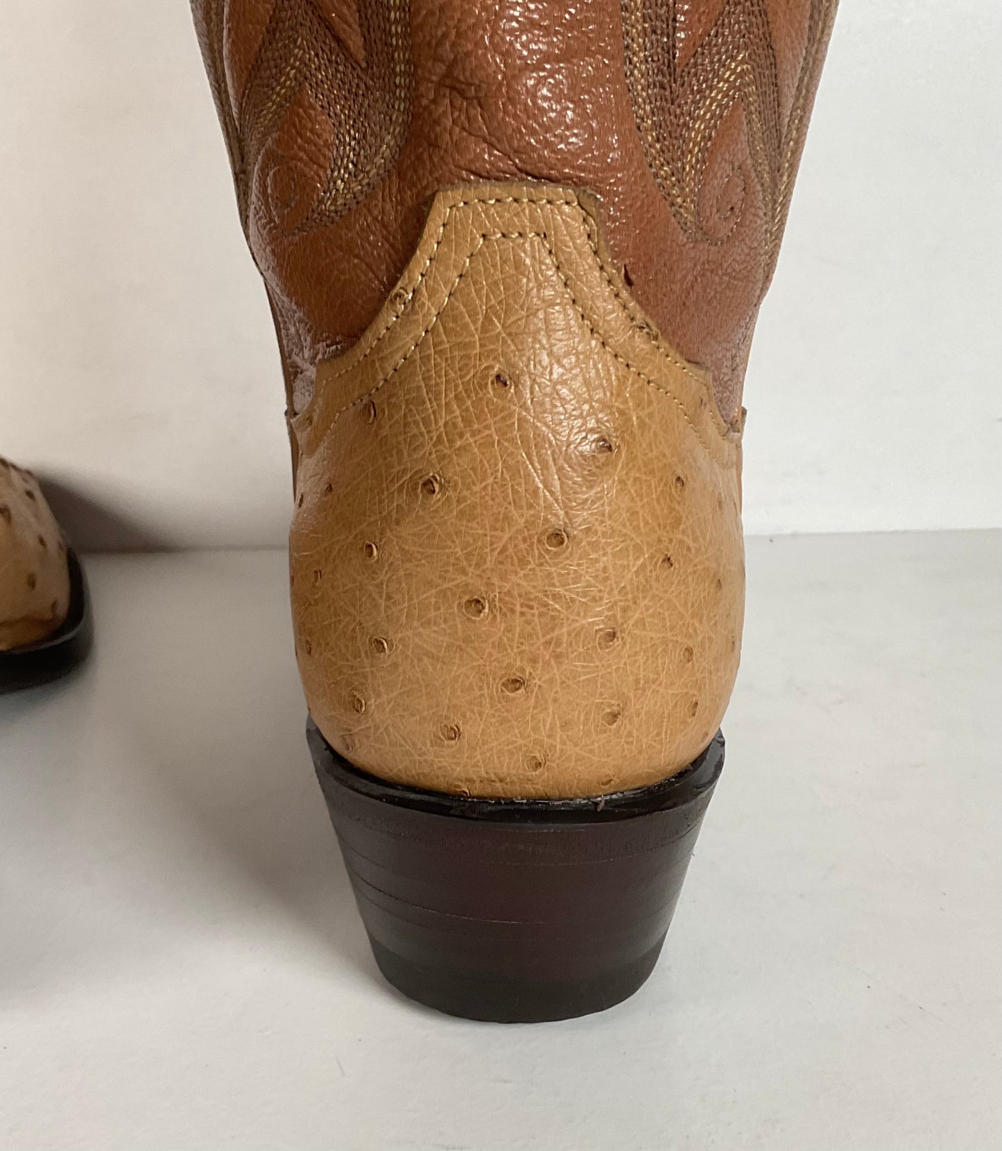 Tony Lama Full Quill Ostrich Cowboy Boots | USA Made | Men’s 6 EE | Women’s 7