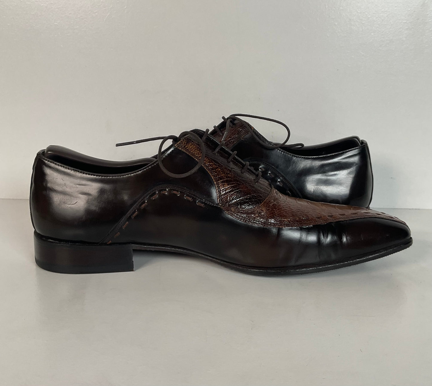 Mezlan Exotic Ostrich Leg Loafer Shoes 9.5 M Recrafted