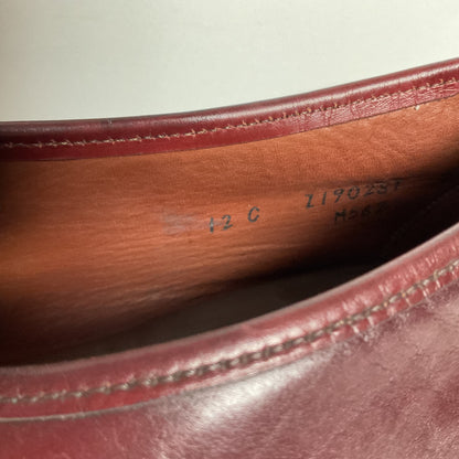 Vintage Wright Loafers | Hand Sewn Moccasins | Burgundy | Men’s 12 C