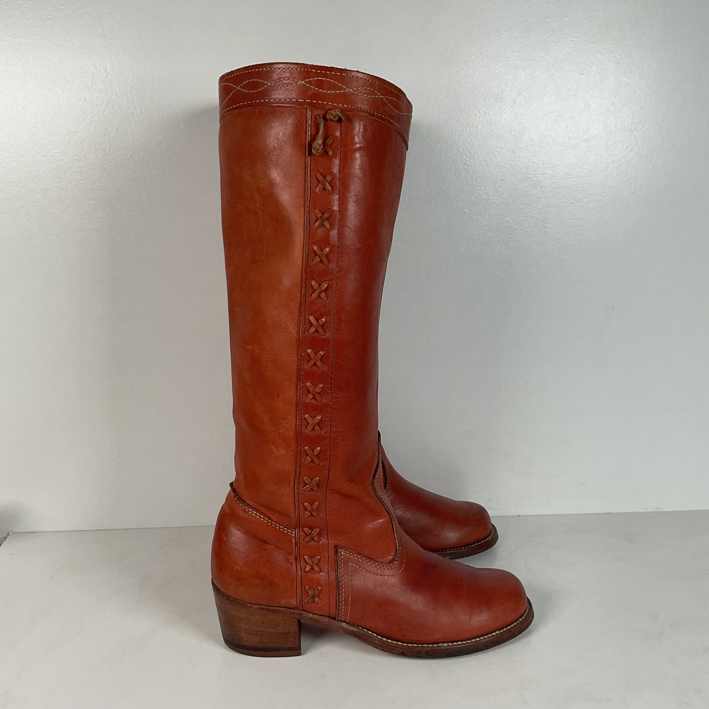 Vintage Dexter Campus Boots | Distressed | Braided | USA Made | Women’s 10 M