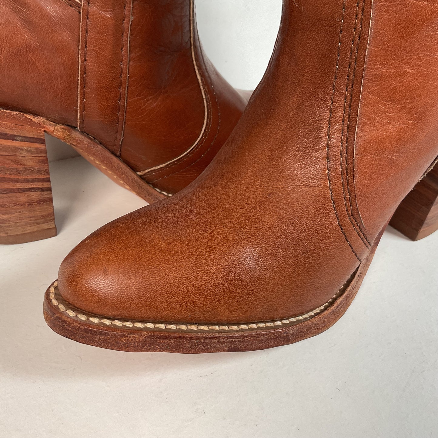 1970s Frye Mustang Riding Boots 6 B Black Label USA Made