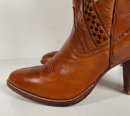 Vintage Dan Post Cowgirl Boots | Spanish Collection | Stacked Heel | Women’s 7.5