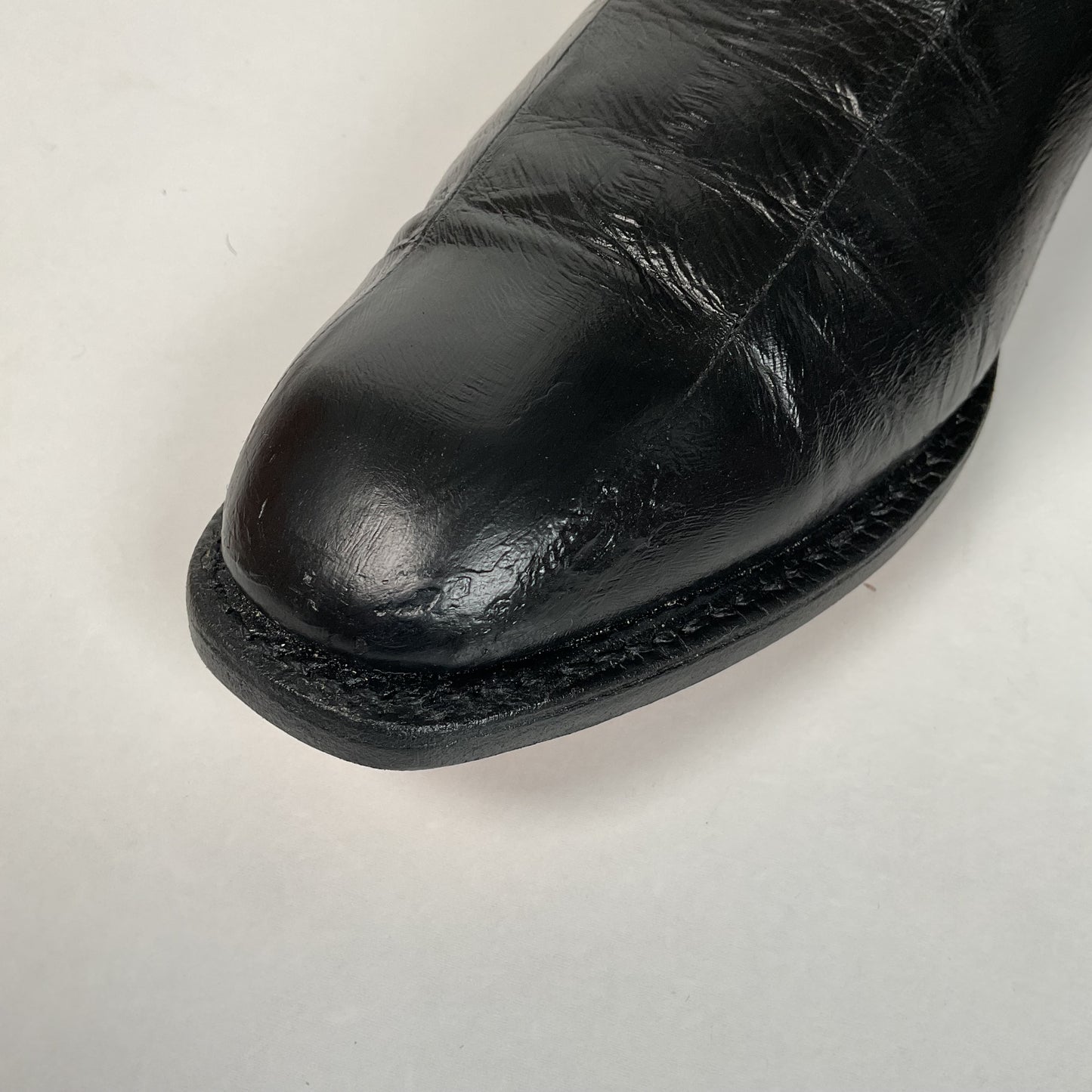 Lucchese San Antonio Exotic Eel Cowboy Boots 9 B Vintage French Toe