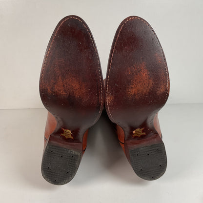 Vintage Tony Lama Chocolate Cow Cowboy Boots | Gold Label | Men’s 11 D