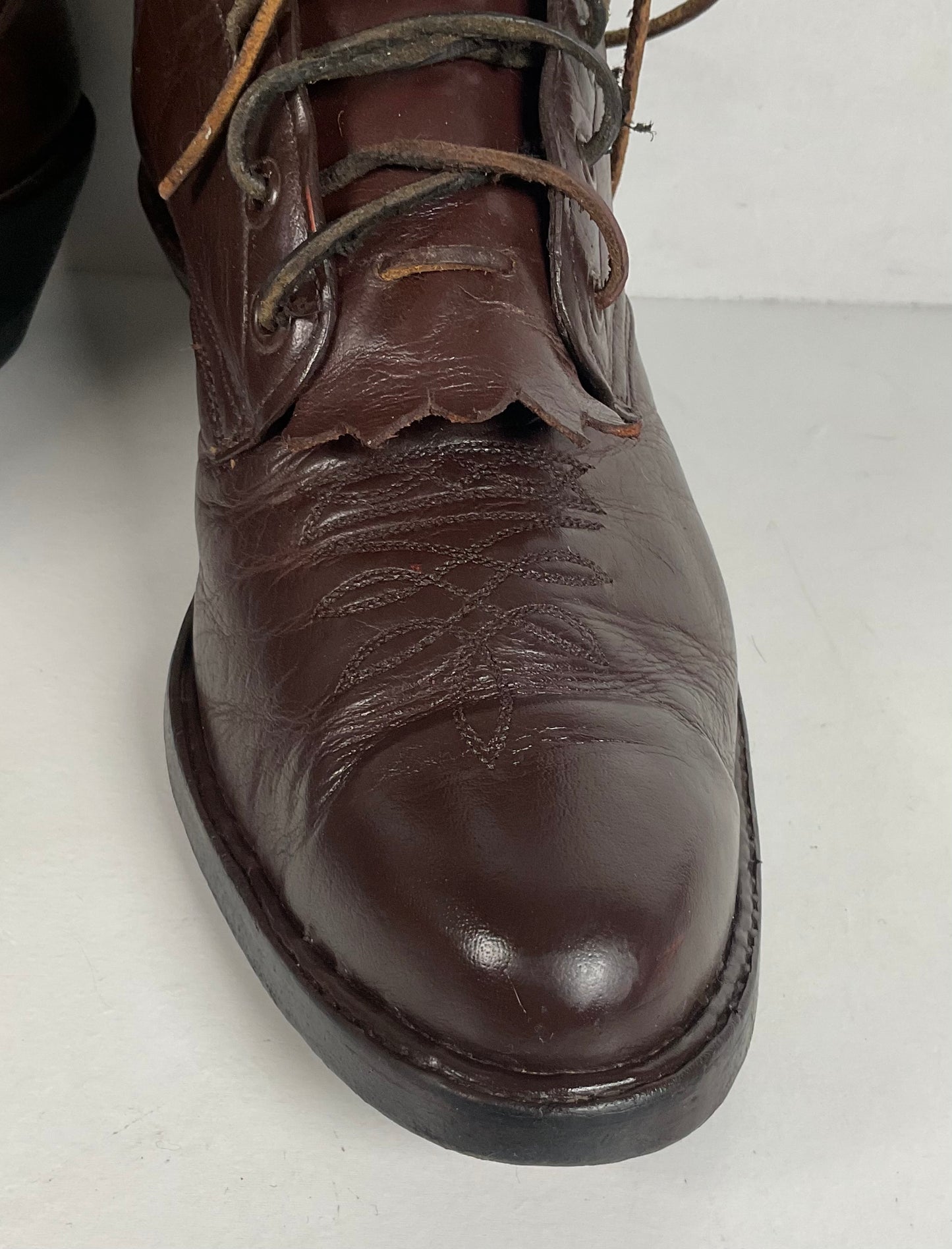 Custom Kiltie Packer Boots | Dark Brown | Men’s 9 D