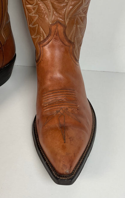 Vintage Justin Fort Worth Cowboy Boots | X Toe | White Label | Men’s 7 D