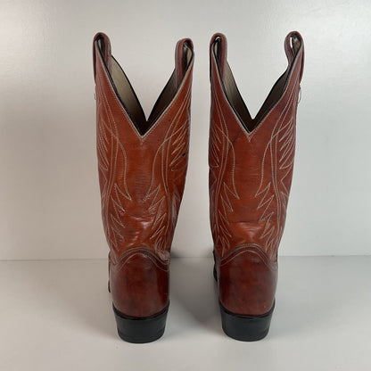 Vintage Tony Lama Cowboy Boots | Chocolate Cow | Men’s 7.5 C | Women’s 8.5