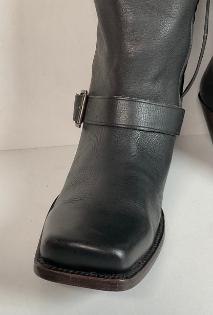 John Fluevog Tall Harness Biker Boots Men’s 9 | Women’s 11 Believe