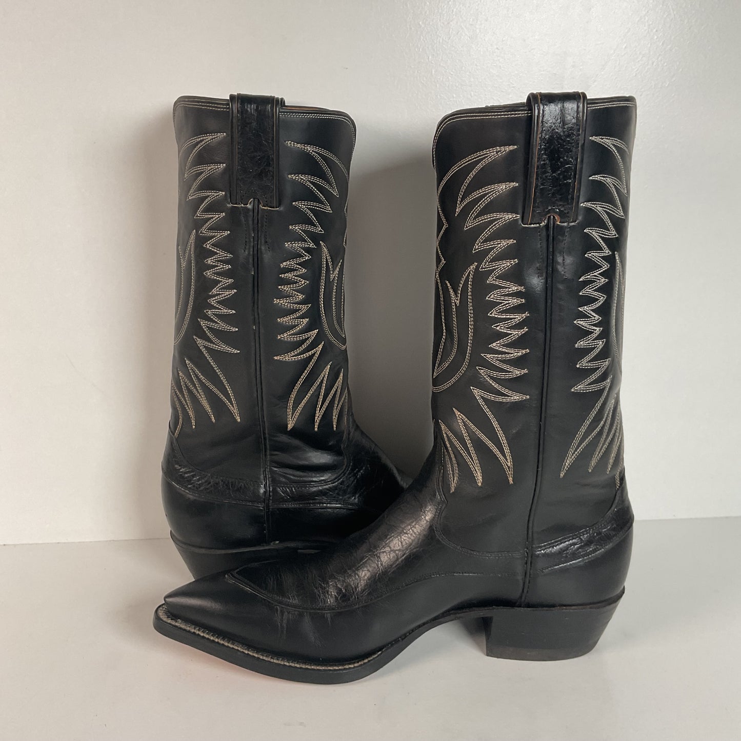 Vintage Justin Algonquin Toe Cowboy Boots | Fort Worth Label | Exotic | 1960s | Men’s 7.5