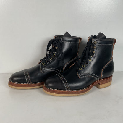 Flame Panda Cap Toe Boots | Lace Up | Custom | Men’s 9.5