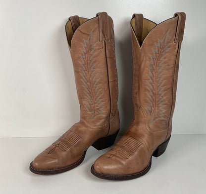 Vintage Tony Lama Gold Label Cowboy Boots | Marbled Leather | Men’s 8 D