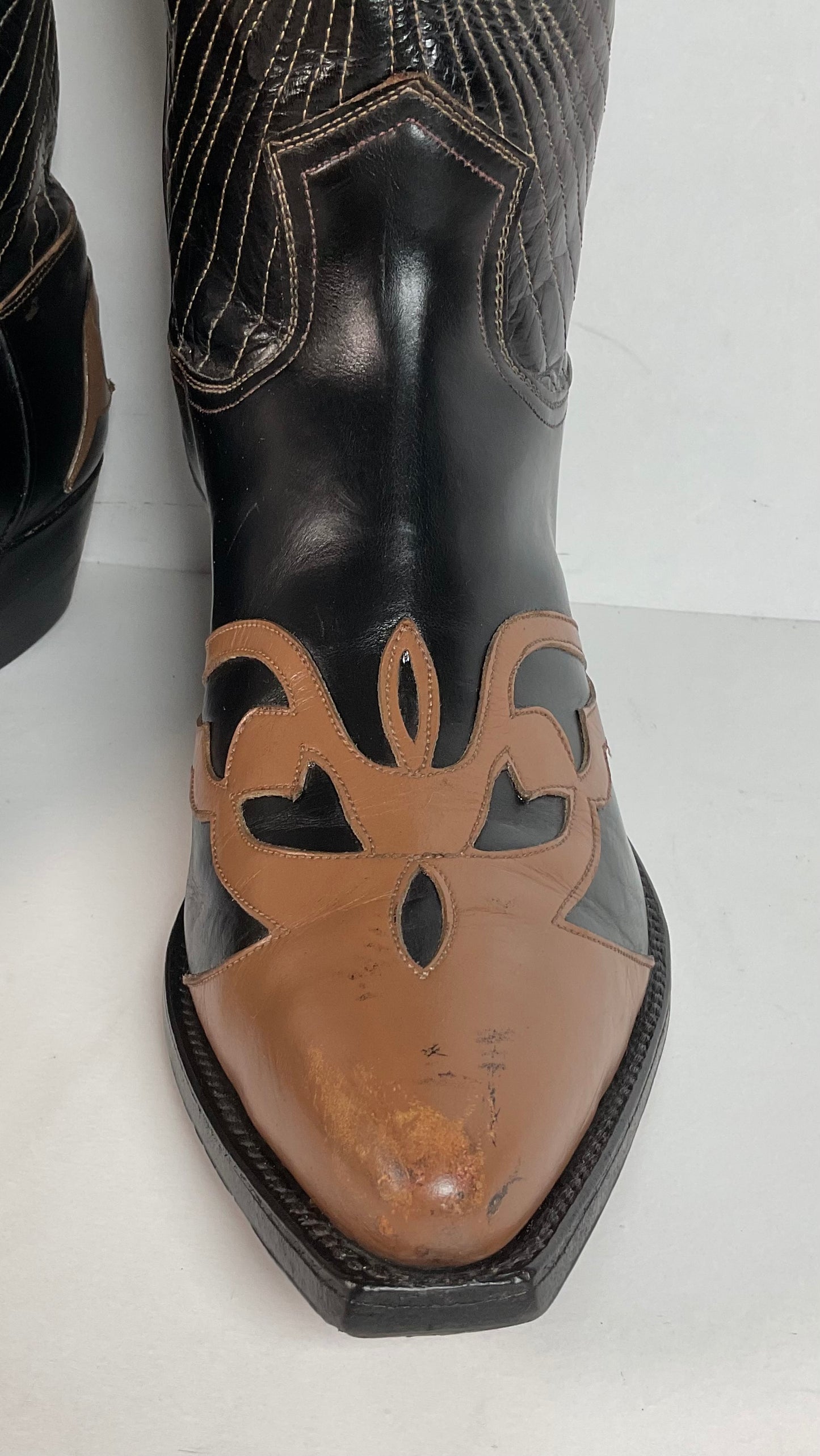 Vintage Frye Authentic Cowboy Boots | Starburst | Wingtip | 1950s | Men’s 9.5 D