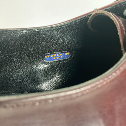 Vintage Florsheim Plain-Toe Derby Shoes | Burgundy Veal | 1970s | Men’s 13 B